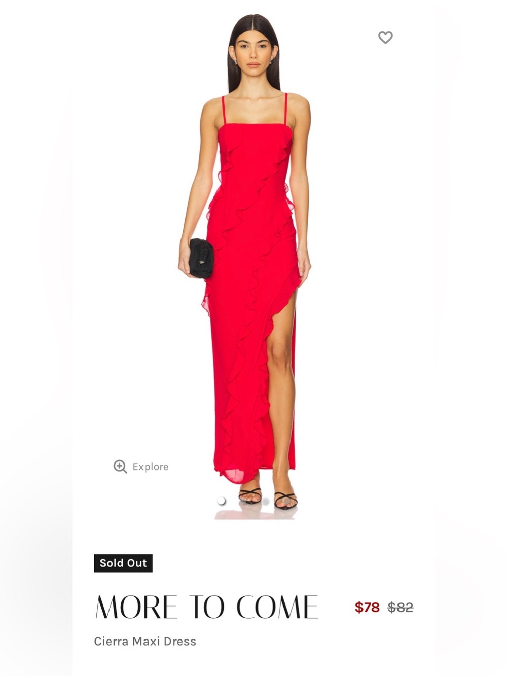 Revolve Red Ruffle Maxi Dress